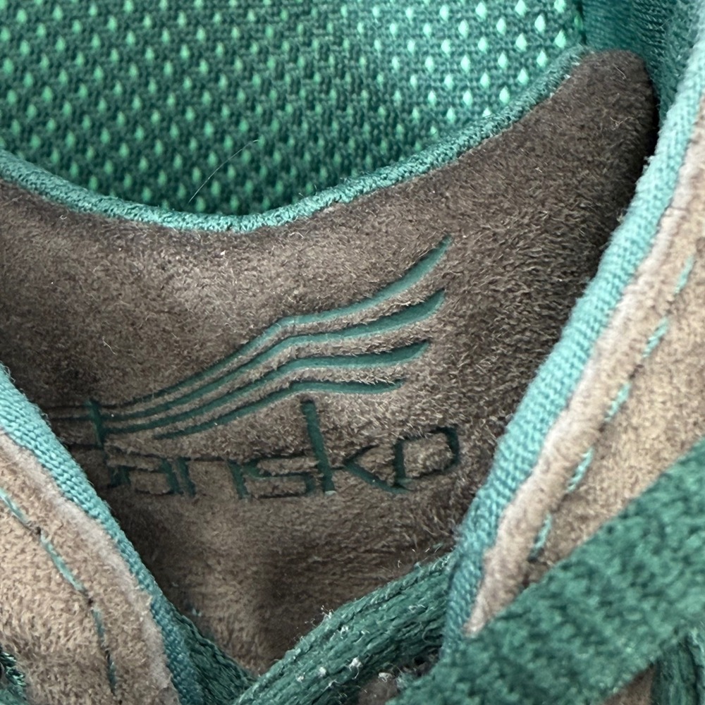 Dansko Honor Womens Suede Walking Shoes Charcoal Grey Teal Lace Up Sneakers‎ 39 - Picture 4 of 13